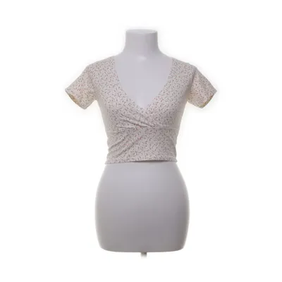Crop top (Vit, Flerfärgad) från Brandy Melville Bomull, Elastan
