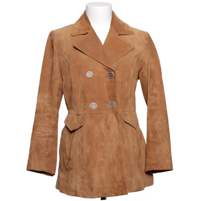 Läderkappa (Brun) från Zara Basic Bomull, Skinn, Polyester