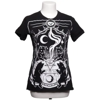 T-shirt (Sort, Hvid) fra Restyle Bomuld