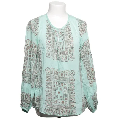 Blouse (Brown, Turquoise) from Antik Batik Cotton