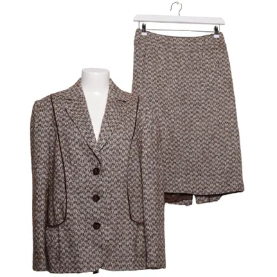 Mantelpak (Bruin, Wit) van Elégance Acryl, Katoen, Mohair, Polyamide, Wol