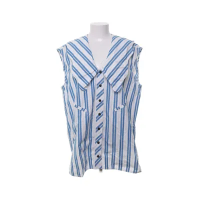 Blouse (Wit, Blauw) van Ganni Organisch katoen