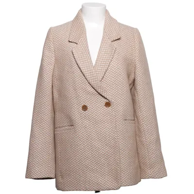 Frakke (Beige, Hvid) fra Anine Bing Akryl, Polyester, Uld