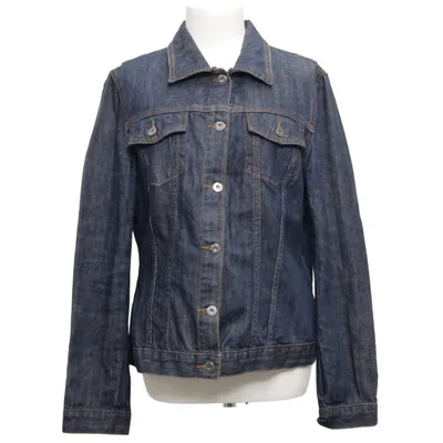Veste en jean (Bleu) de Ann Llewellyn Coton, Fourrure de lapin