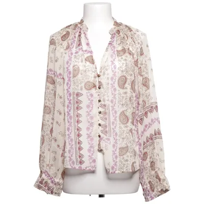 Blouse (White, Brown, Purple) from Zapa Metallic fiber, Polyester