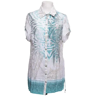 Korte mouwen shirt (Wit, Turquoise, Beige) van Bonita