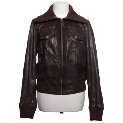 Leren jack (Bruin) van Stradivarius Leer