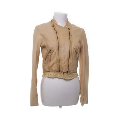 Leather jacket (Beige) from Jofama Polyester, Leather