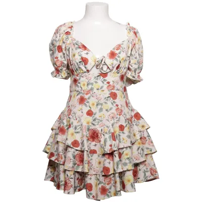 Dress (Beige, Multicolored) from Shein Elastane, Polyester
