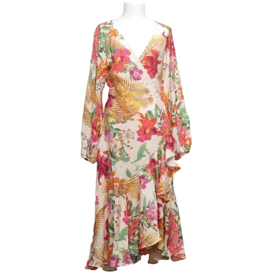 Wrap dress (Beige, Multicolored) from H&M Polyamide, Viscose