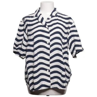 Korte mouwen shirt (Blauw, Wit) van Marimekko x Uniqlo Katoen, Linnen, Viscose