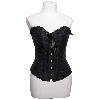Corset (Black) from Vaacodor Cotton, Elastane, Polyester