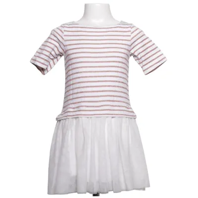 Robe (Blanc, Marron) de Petit Bateau Coton, Polyamide, Polyester, Viscose