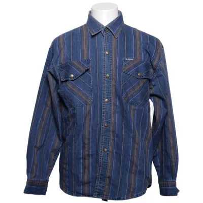 Jeansskjorta (Blå, Brun, Vit) från Bei Mei Qian Yun Bomull, Elastan, Polyester