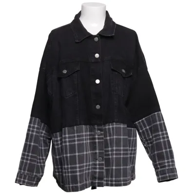 Overshirt (Black, Gray) from Boohoo Blue Cotton