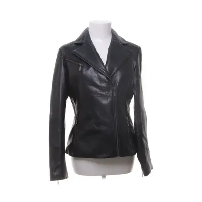 Biker jacket (Black) from Joy Polyester, Leather