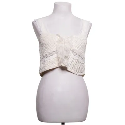 Crop top (Hvid) fra Zara Bomuld, Polyamid