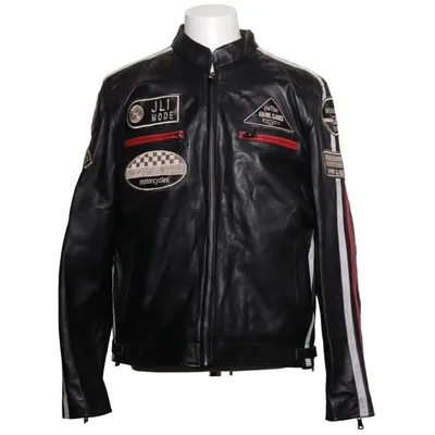 Blouson de moto (Noir, Rouge, Blanc) de Aviatrix Cuir, Polyester