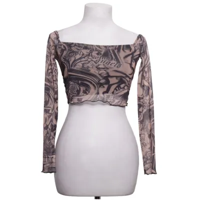 Crop top (Sort, Beige) fra Bershka