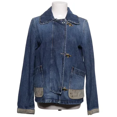 Denimjakke (Blå) fra Fay Bomuld, Læder