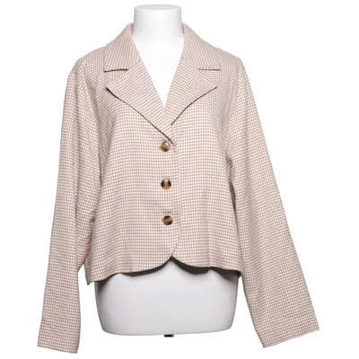 Blazer (Beige, Hvid) fra Monki Elastan, Polyester, Viscose