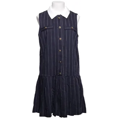 Klänning (Blå, Vit) från Sandro Elastan, Polyester, Viskos