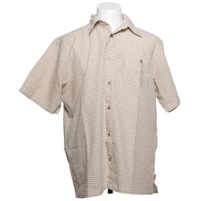 Short sleeve shirt (Beige, Brown, White) from Vittorio Rossi Polyamide, Polyester