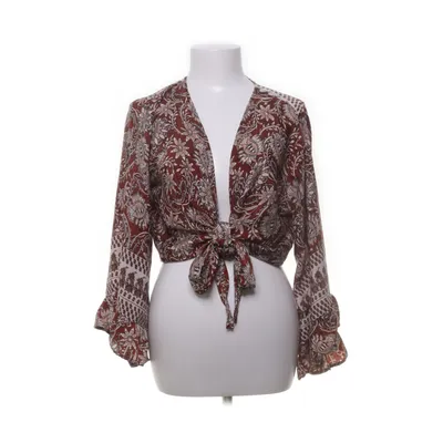 Wrap blouse (Red, Multicolored) from Bigg Bull Polyester, Silk