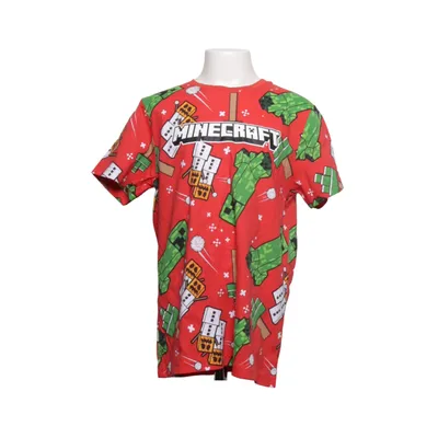 T-shirt (Röd, Grön, Vit) från Minecraft Bomull