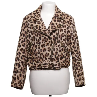 Biker jacket (Brown, Black) from Zara Basic Outerwear Cotton, Polyester