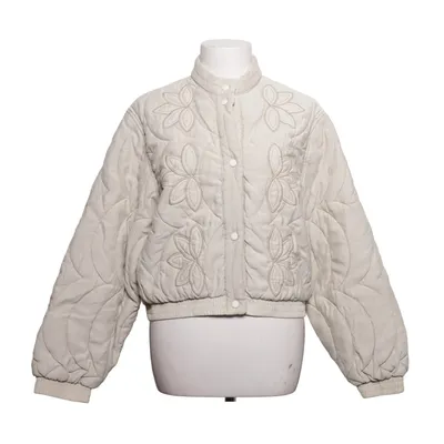 Jacket (Beige) from Mango Cotton, Polyester, Viscose