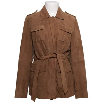 Safari jacket (Brown) from Autre Ton Cotton, Leather, Polyester