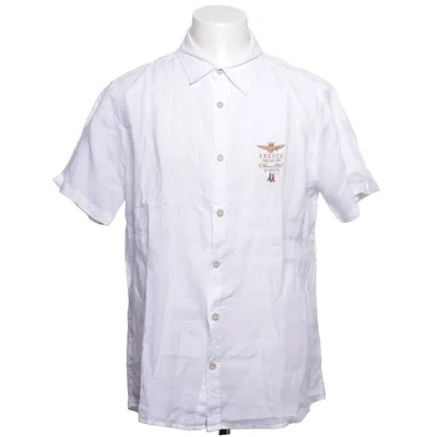 Korte mouwen shirt (Wit) van Aeronautica Militare Linnen
