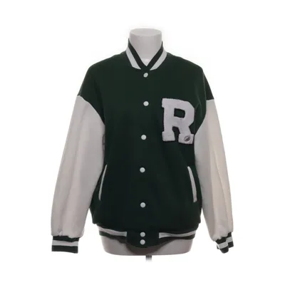 Collegejacka (Grön, Vit) från Shein Polyester