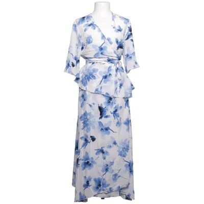 Robe portefeuille (Blanc, Bleu) de Falconeri Soie