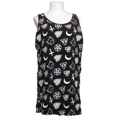 Robe (Noir, Blanc) de Gothicana by EMP Coton, Élasthane, Polyester