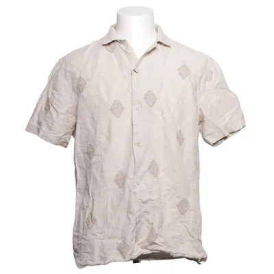 Chemise à manches courtes (Beige) de Zara Coton, Lin