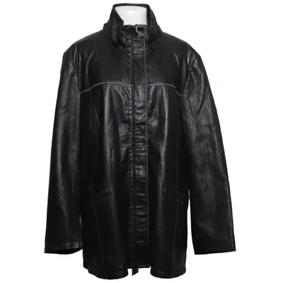 Leather jacket (Black) from Fabiani Leather, Polyester