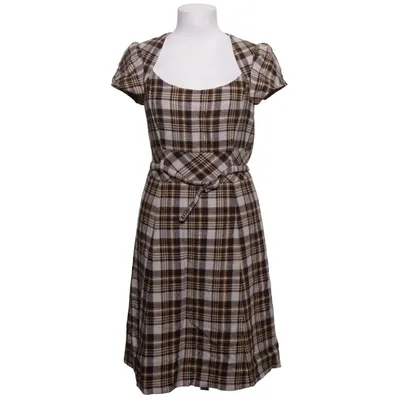 Klänning (Brun, Vit) från Hallhuber Polyamid, Polyester, Viskos, Ull