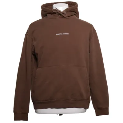 Sweat à capuche (Marron) de Selected Homme Coton recyclé