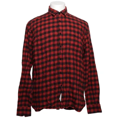 Flanellen overhemd (Rood, Zwart) van Saint Laurent Katoen