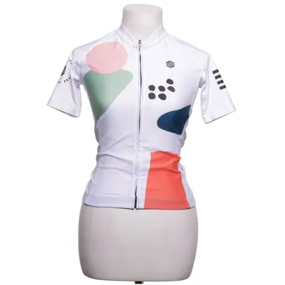 Cykeltrøje (Hvid, Flerfarvet) fra Siroko Elastan, Polyester
