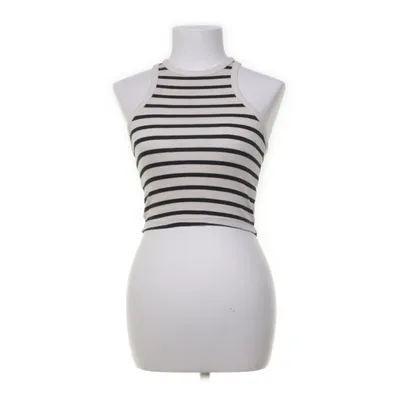 Crop Top (Weiß, Schwarz) von Divided by H&M Baumwolle, Elasthan