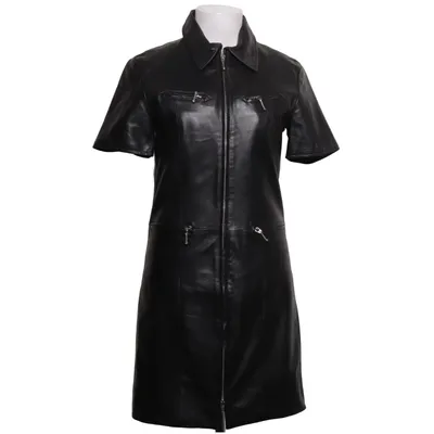 Leather dress (Black) from Class International Acetate, Viscose, Leather