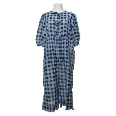Jurk (Zwart, Blauw, Grijs) van Ganni Katoen, Zijde
