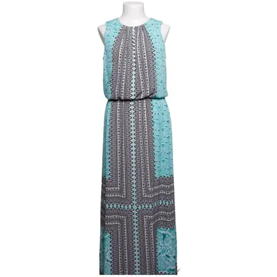 Maxi dress (Blue, White, Black) from London Times Elastane, Polyester