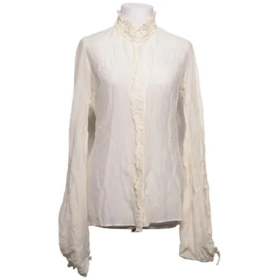Blouse (Beige) from Adele Fado Cotton, Silk
