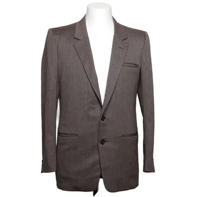 Blazer (Marron) de Gianni Versace Viscose, Laine