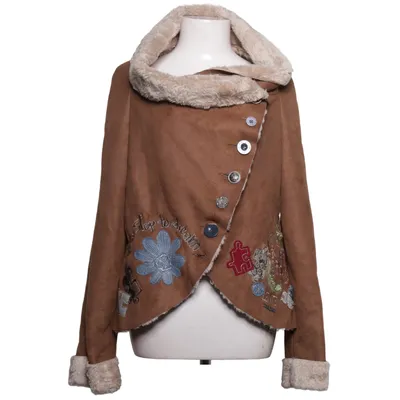 Shearlingjakke (Brun, Flerfarvet) fra Desigual Akryl, Polyester