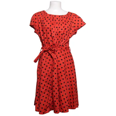 Klänning (Röd, Svart) från Lady Vintage Bomull, Elastan